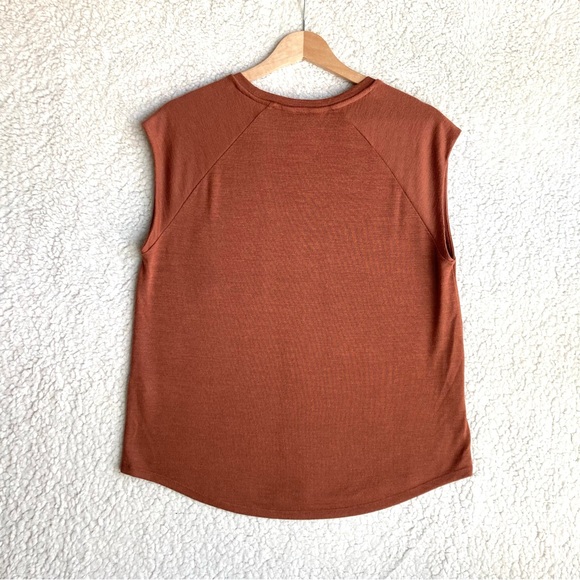 Banana Republic Women's rust luxespun sleeveless tank, Sz M - Picture 8 of 11